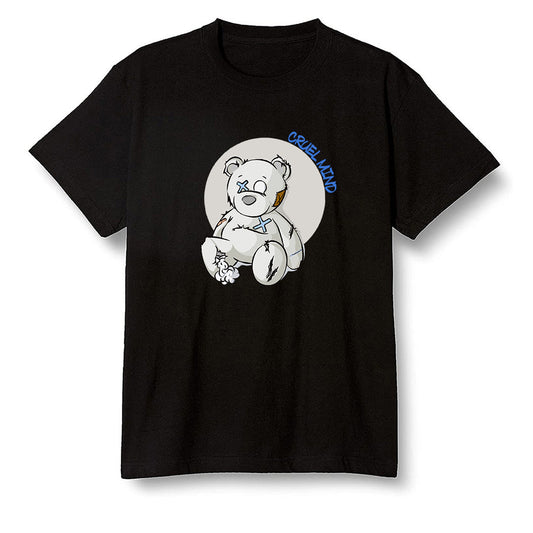 Pop Colour AJ1 Low Wolf Grey/Sail/Photon Dust/White - "Torn Teddy" Cruel Mind - Black Men T-shirt