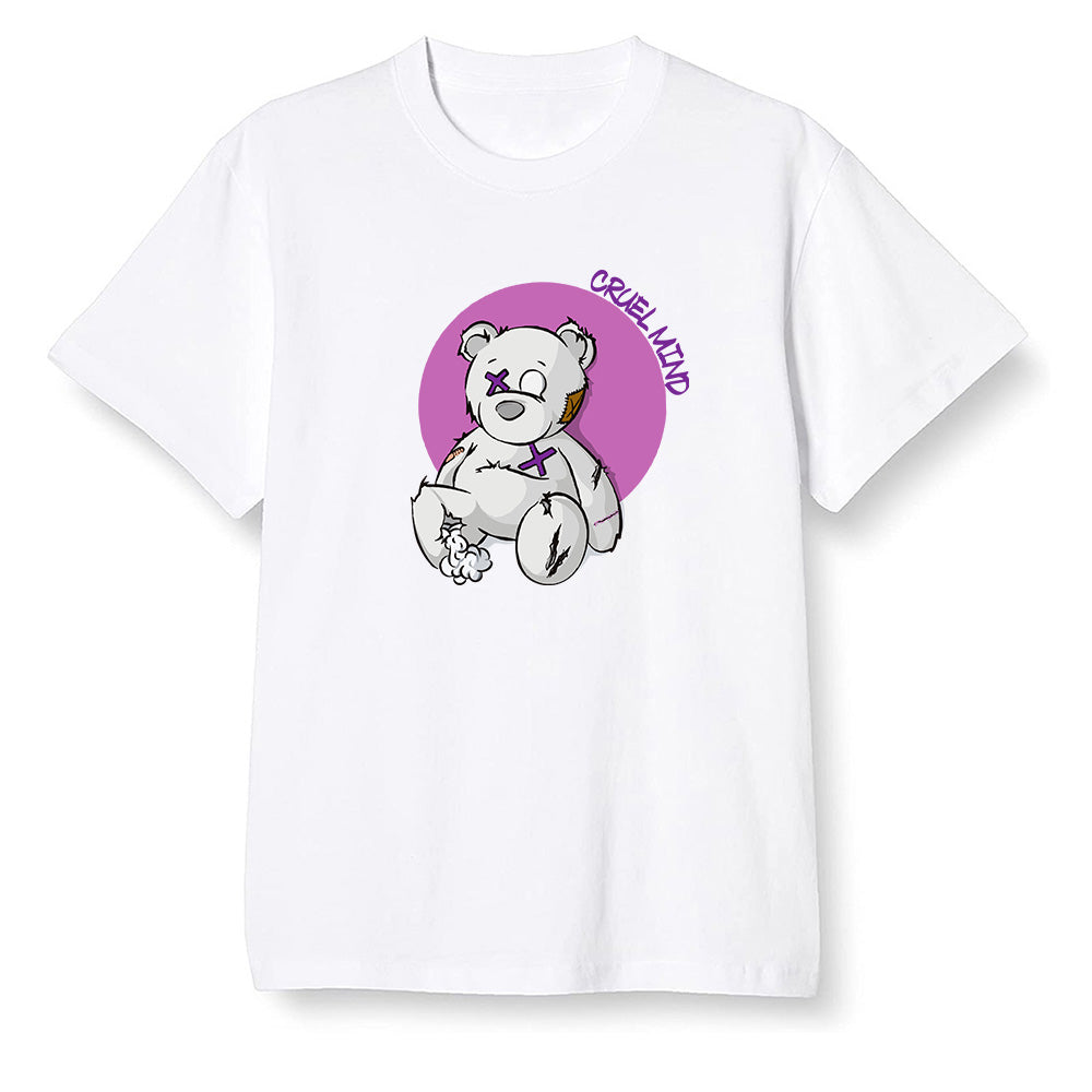Pop Colour AJ1 Zoom Cmft Psg - "Torn Teddy" Cruel Mind - White Men T-shirt