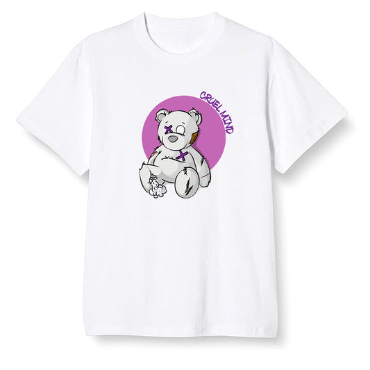 Pop Colour AJ1 Zoom Cmft Psg - "Torn Teddy" Cruel Mind - White Men T-shirt
