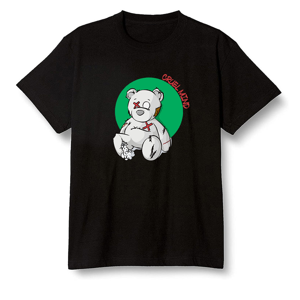 Pop Colour AJ1 High OG Lucky Green - "Torn Teddy" Cruel Mind - Black Men T-shirt