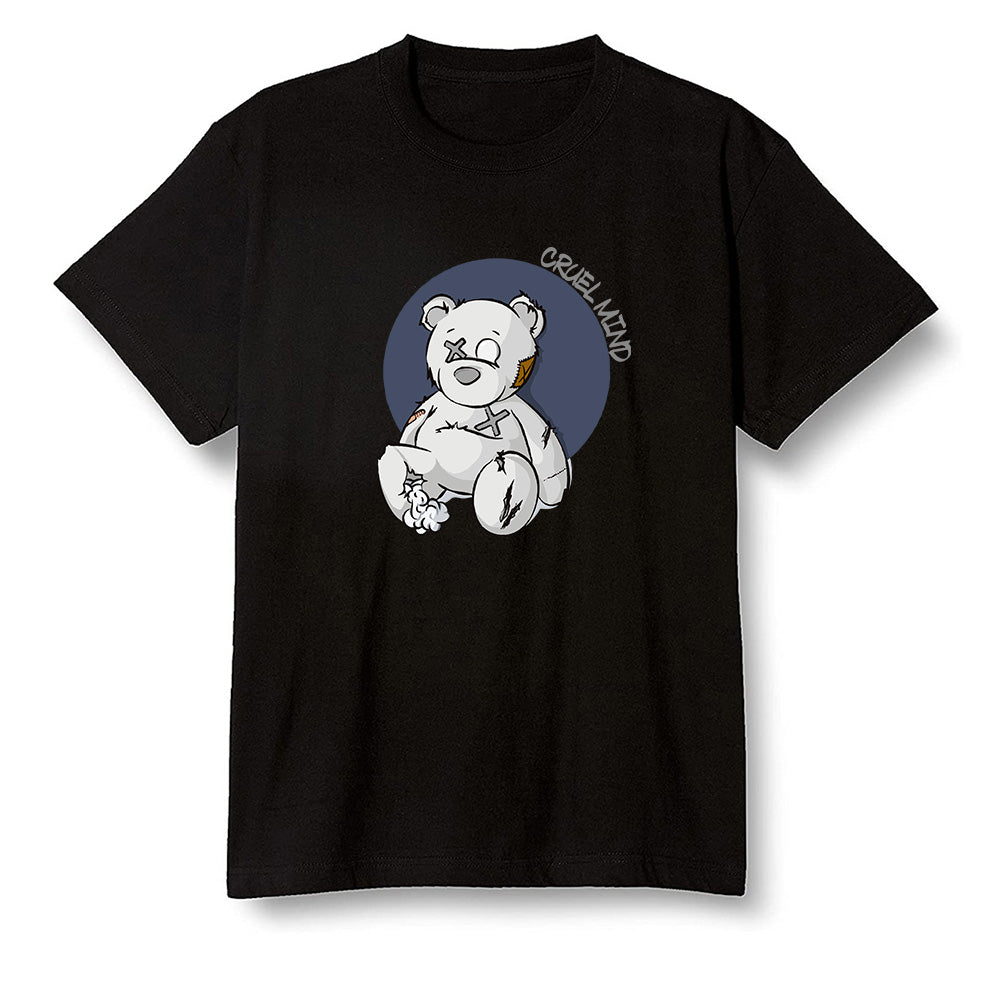 Pop Colour AJ1 High OG CO JP Midnight Navy - "Torn Teddy" Cruel Mind - Black Men T-shirt