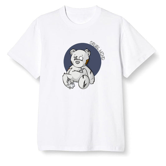 Pop Colour AJ1 High OG CO JP Midnight Navy - "Torn Teddy" Cruel Mind - White Men T-shirt