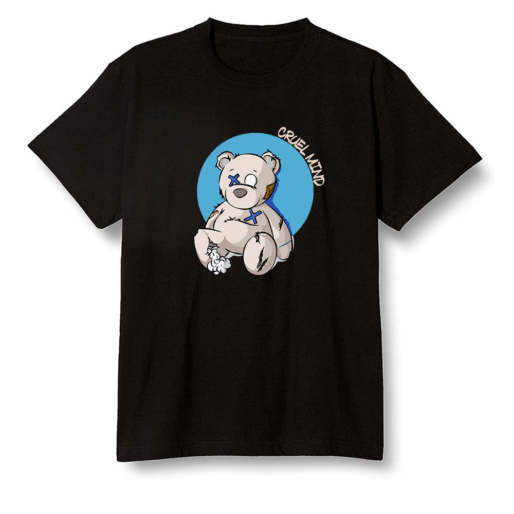 Pop Colour AJ1 Retro High OG PRO Prototype - "Torn Teddy" Cruel Mind - Black Men T-shirt