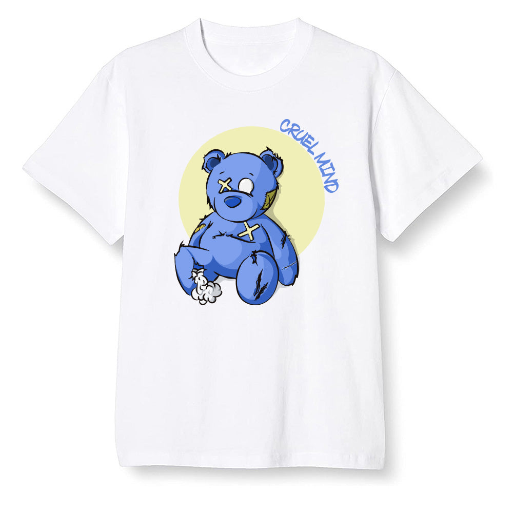 Pop Colour AJ13 Retro Black Royal - "Torn Teddy" Cruel Mind - White Men T-shirt