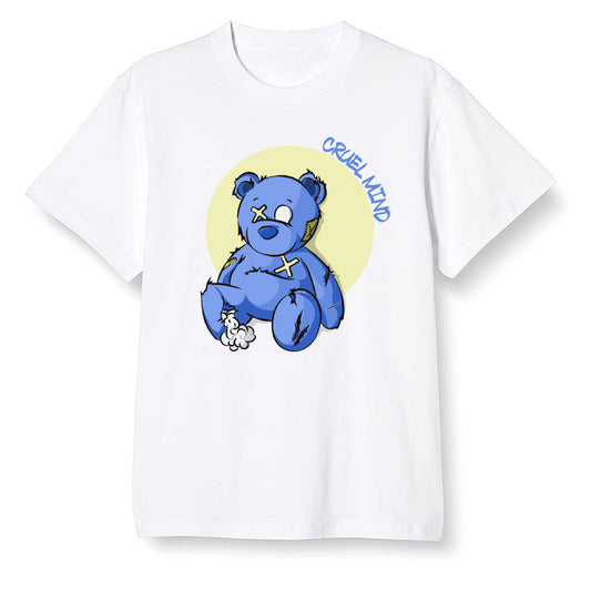 Pop Colour AJ13 Retro Black Royal - "Torn Teddy" Cruel Mind - White Men T-shirt