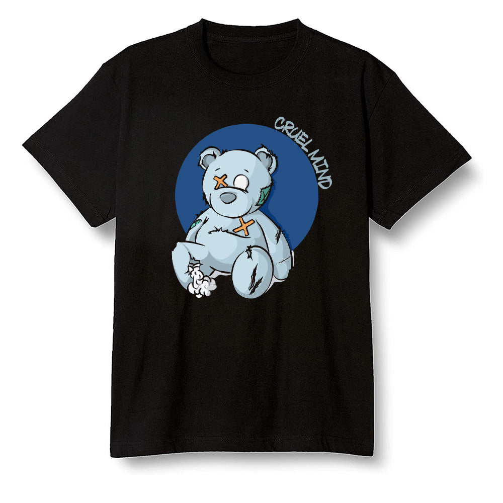 Pop Colour AJ13 Retro Flint - "Torn Teddy" Cruel Mind - Black Men T-shirt