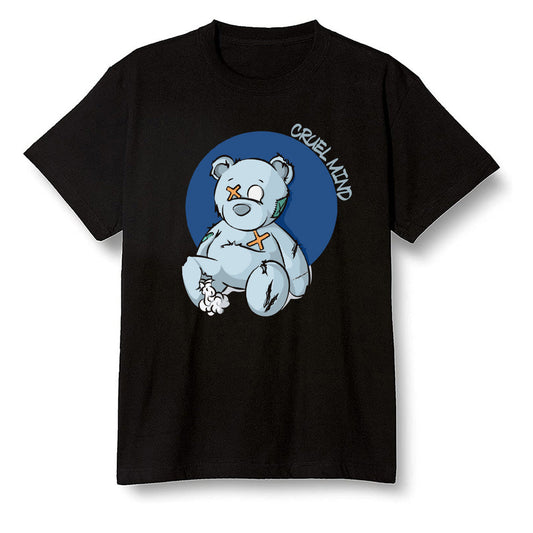 Pop Colour AJ13 Retro Flint - "Torn Teddy" Cruel Mind - Black Men T-shirt
