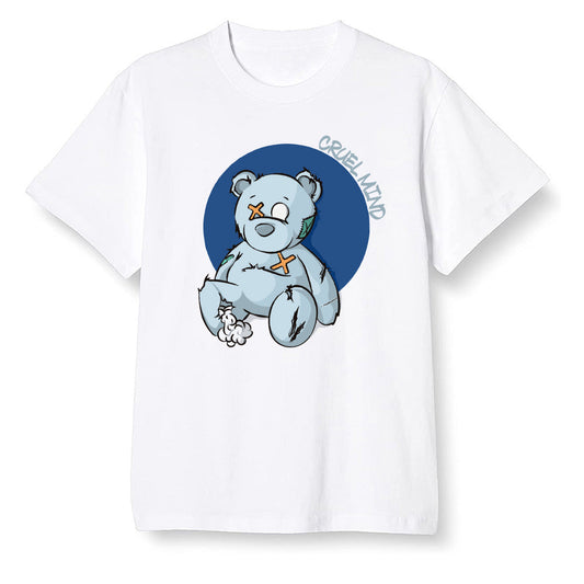 Pop Colour AJ13 Retro Flint - "Torn Teddy" Cruel Mind - White Men T-shirt