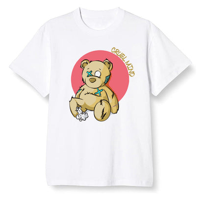 Pop Colour AJ13 Retro CNY - "Torn Teddy" Cruel Mind - White Men T-shirt