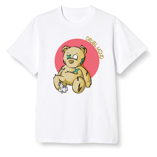 Pop Colour AJ13 Retro CNY - "Torn Teddy" Cruel Mind - White Men T-shirt
