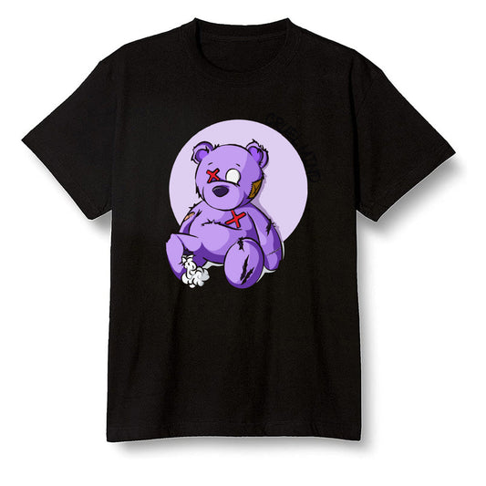 Pop Colour AJ13 Retro Court Purple - "Torn Teddy" Cruel Mind - Black Men T-shirt