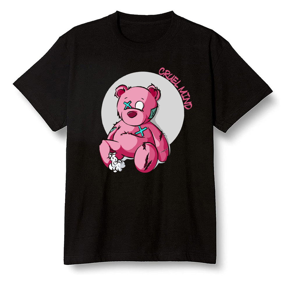 Pop Colour AJ13 Retro Gym Red Flint Grey - "Torn Teddy" Cruel Mind - Black Men T-shirt