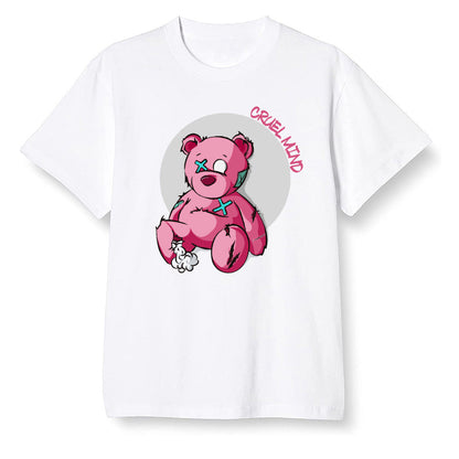Pop Colour AJ13 Retro Gym Red Flint Grey - "Torn Teddy" Cruel Mind - White Men T-shirt