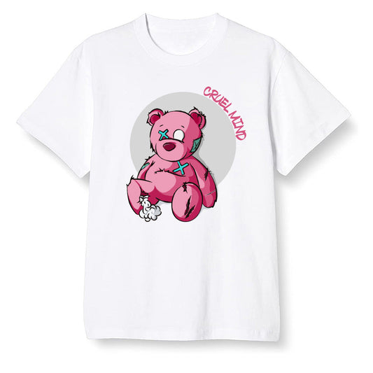 Pop Colour AJ13 Retro Gym Red Flint Grey - "Torn Teddy" Cruel Mind - White Men T-shirt