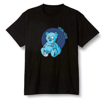Pop Colour AJ6 Retro Unc - Univeristy Blue - "Torn Teddy" Cruel Mind - Black Men T-shirt