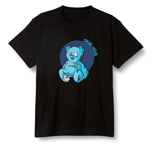 Pop Colour AJ6 Retro Unc - Univeristy Blue - "Torn Teddy" Cruel Mind - Black Men T-shirt