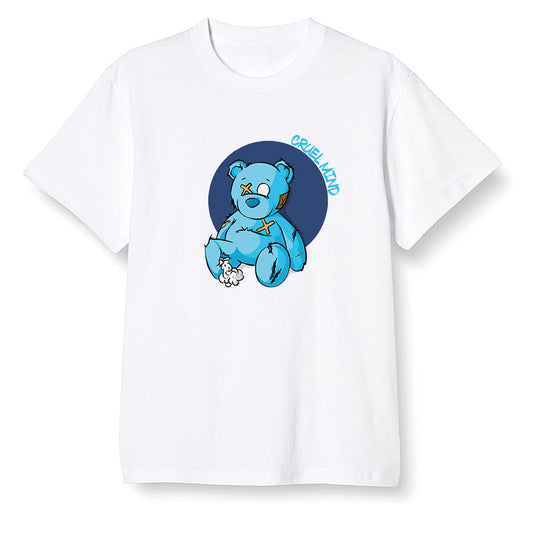 Pop Colour AJ6 Retro Unc - Univeristy Blue - "Torn Teddy" Cruel Mind - White Men T-shirt
