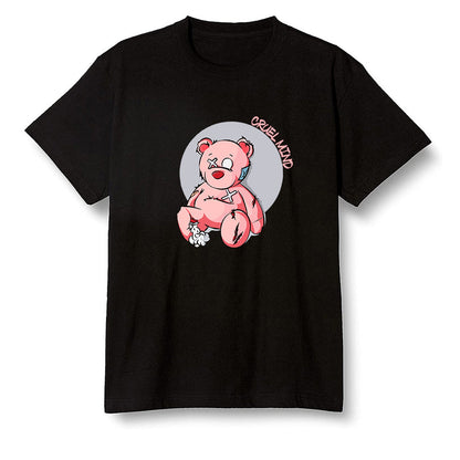 Pop Colour AJ6 Retro Black Infrared - "Torn Teddy" Cruel Mind - Black Men T-shirt