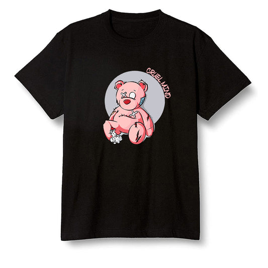 Pop Colour AJ6 Retro Black Infrared - "Torn Teddy" Cruel Mind - Black Men T-shirt