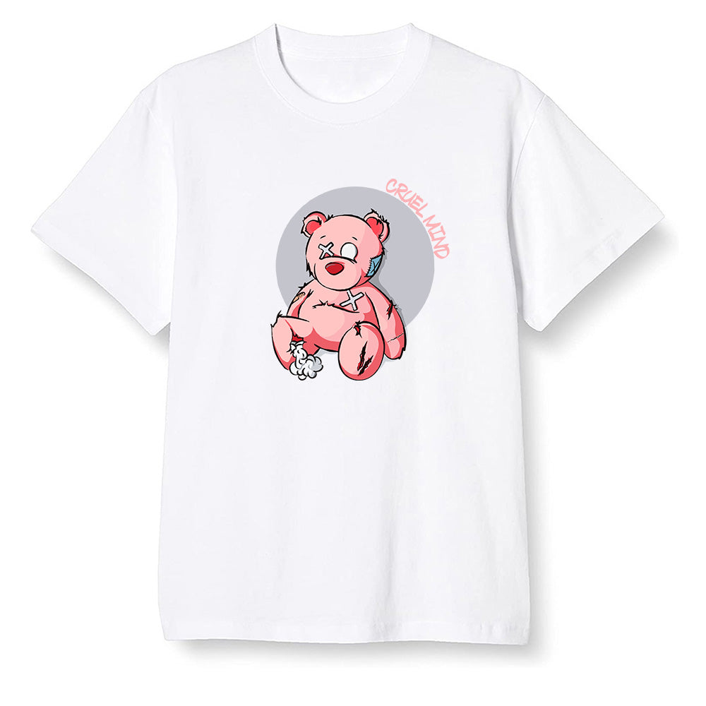 Pop Colour AJ6 Retro Black Infrared - "Torn Teddy" Cruel Mind - White Men T-shirt