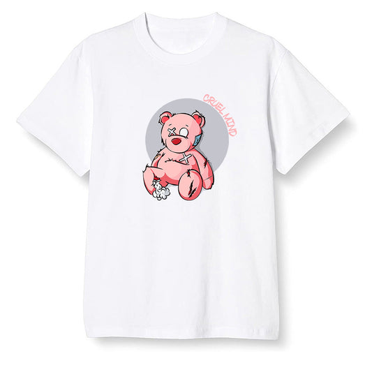 Pop Colour AJ6 Retro Black Infrared - "Torn Teddy" Cruel Mind - White Men T-shirt