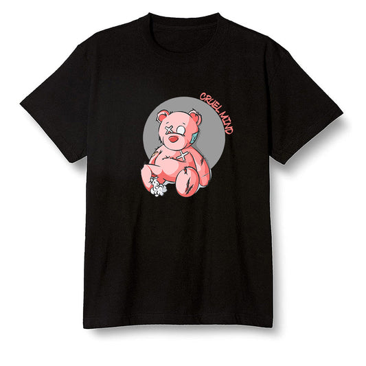 Pop Colour AJ6 Retro Tinker Hatfield - "Torn Teddy" Cruel Mind - Black Men T-shirt