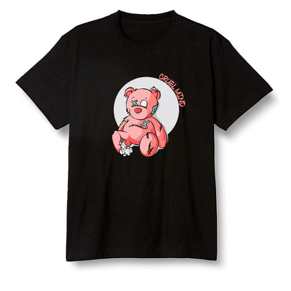 Pop Colour AJ6 Retro White Infrared - "Torn Teddy" Cruel Mind - Black Men T-shirt