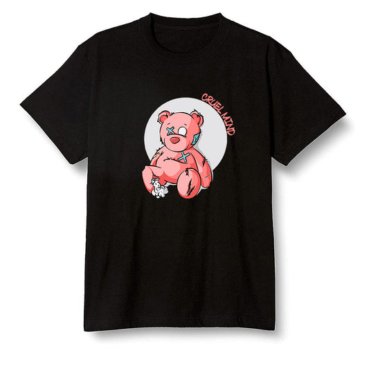 Pop Colour AJ6 Retro White Infrared - "Torn Teddy" Cruel Mind - Black Men T-shirt