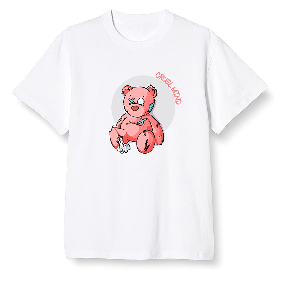 Pop Colour AJ6 Retro White Infrared - "Torn Teddy" Cruel Mind - White Men T-shirt