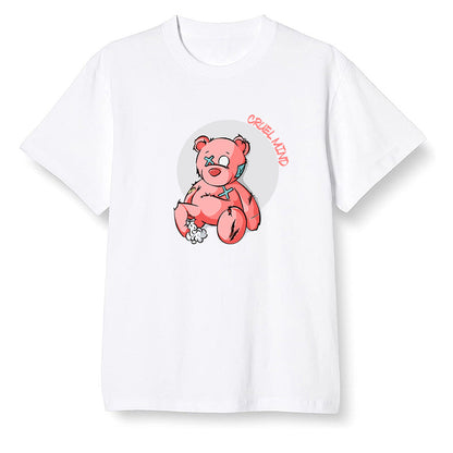 Pop Colour AJ6 Retro White Infrared - "Torn Teddy" Cruel Mind - White Men T-shirt