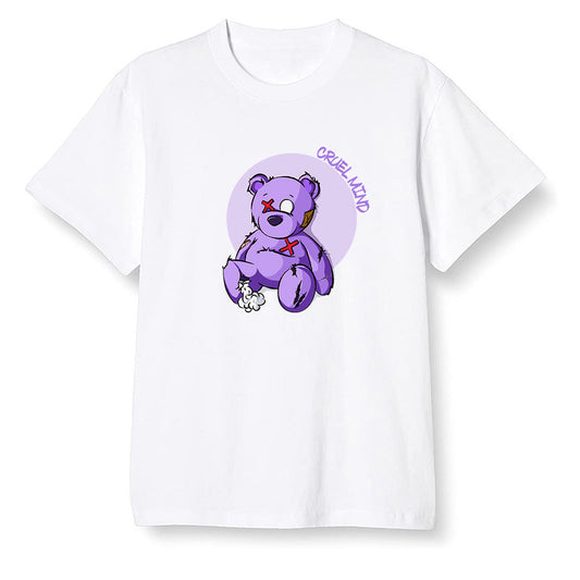 Pop Colour AJ6 Retro Ltr Flint - "Torn Teddy" Cruel Mind - White Men T-shirt