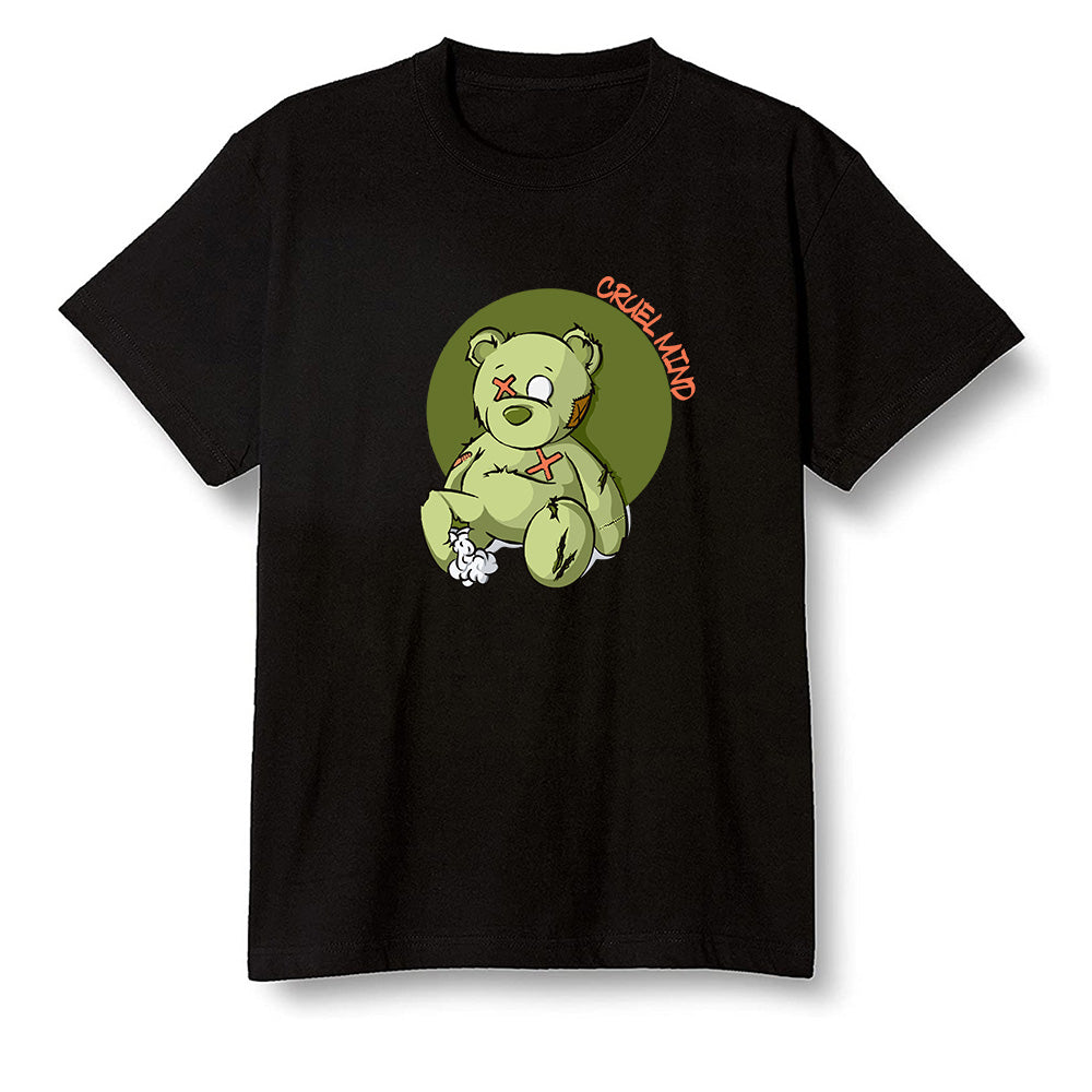 Pop Colour AJ6 Retro SP Travis Scott - Medium Olive - "Torn Teddy" Cruel Mind - Black Men T-shirt