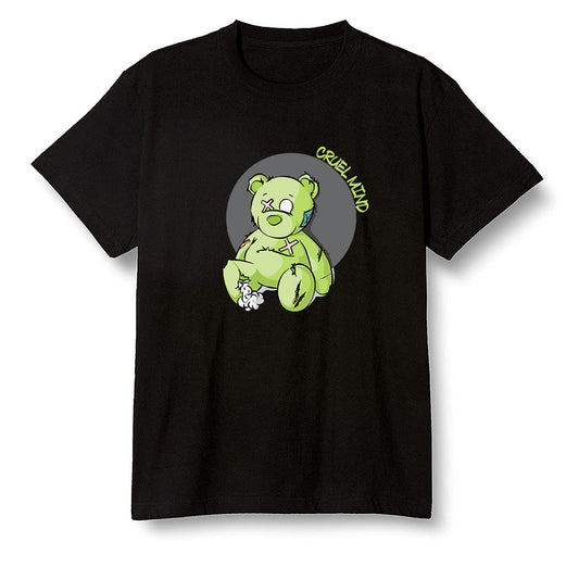 Pop Colour AJ6 Retro Electric Green - "Torn Teddy" Cruel Mind - Black Men T-shirt