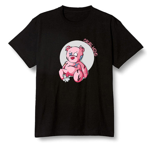 Pop Colour AJ6 Retro Hare - "Torn Teddy" Cruel Mind - Black Men T-shirt
