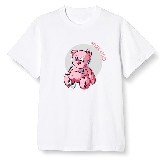 Pop Colour AJ6 Retro Hare - "Torn Teddy" Cruel Mind - White Men T-shirt