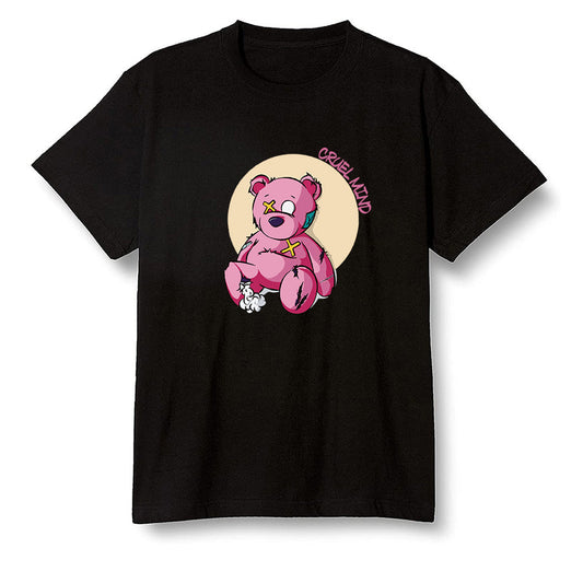 Pop Colour AJ6 Retro Bordeaux - "Torn Teddy" Cruel Mind - Black Men T-shirt