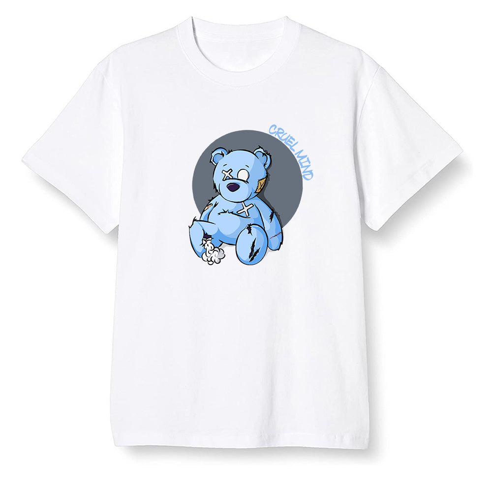 Pop Colour AJ6 UNC White - "Torn Teddy" Cruel Mind - White Men T-shirt
