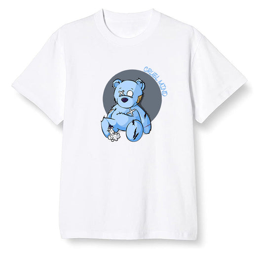 Pop Colour AJ6 UNC White - "Torn Teddy" Cruel Mind - White Men T-shirt