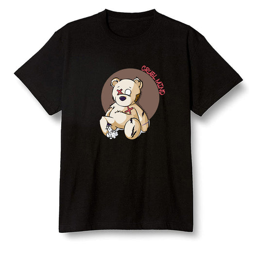 Pop Colour AJ6 Retro Quai 54 - Sail Gum - "Torn Teddy" Cruel Mind - Black Men T-shirt