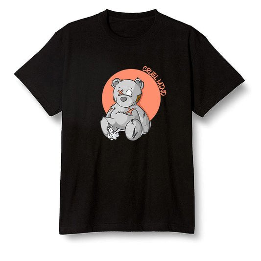 Pop Colour AJ6 Retro Psg Iron Grey Infrared - "Torn Teddy" Cruel Mind - Black Men T-shirt