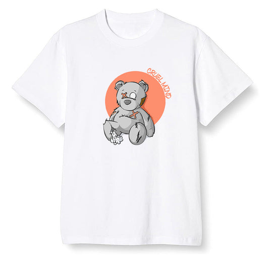 Pop Colour AJ6 Retro Psg Iron Grey Infrared - "Torn Teddy" Cruel Mind - White Men T-shirt
