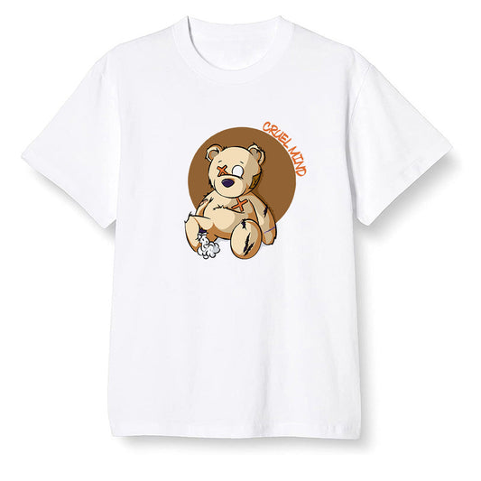 Pop Colour AJ6 Retro SP Travis Scott British Khaki - "Torn Teddy" Cruel Mind - White Men T-shirt