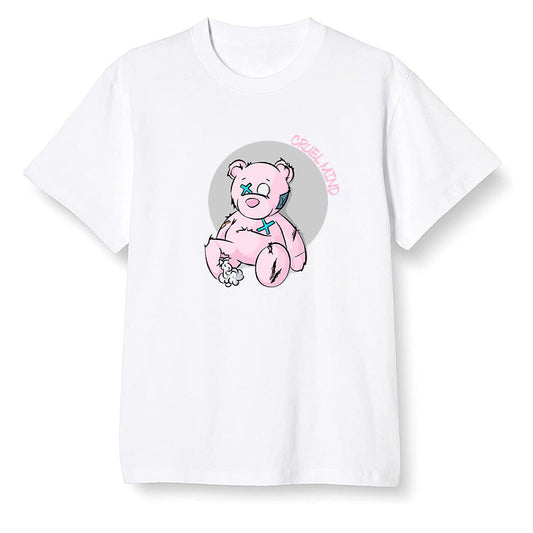 Pop Colour AJ6 Retro Gold Hoops - "Torn Teddy" Cruel Mind - White Men T-shirt