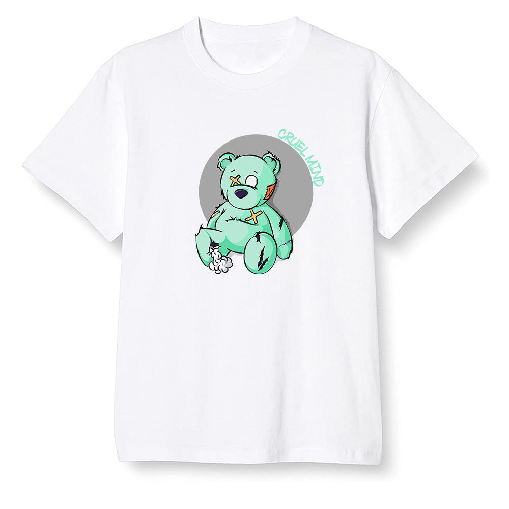 Pop Colour AJ6 Tiffany Blue - "Torn Teddy" Cruel Mind - White Men T-shirt