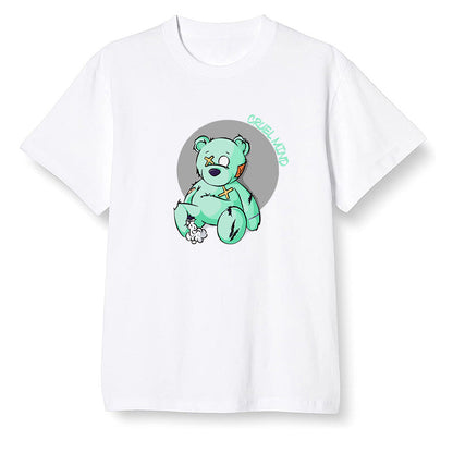 Pop Colour AJ6 Tiffany Blue - "Torn Teddy" Cruel Mind - White Men T-shirt