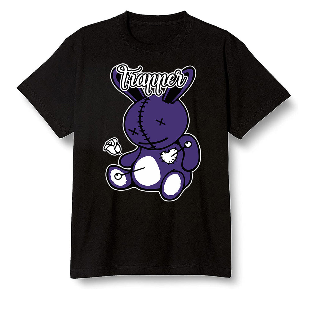 Pop Colour AJ1 Retro High OG Court Purple - Trapper bear  - Black Men T-shirt