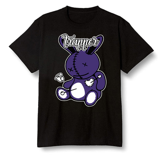 Pop Colour AJ1 Retro High OG Court Purple - Trapper bear  - Black Men T-shirt