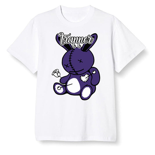 Pop Colour AJ1 Retro High OG Court Purple - Trapper bear  - White Men T-shirt