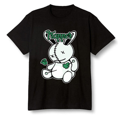 Pop Colour AJ13 Retro 'Lucky Green' - Trapper bear - Black Men T-shirt