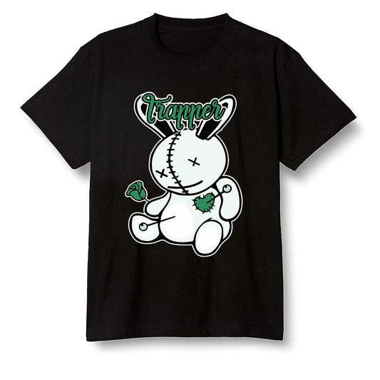 Pop Colour AJ13 Retro 'Lucky Green' - Trapper bear - Black Men T-shirt